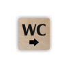 Cedule wc šipka do prava | Piktogram (čtverec)