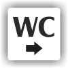 Piktogram - WC ŠIPKA DO PRAVA
