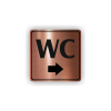 Cedule wc šipka do prava | Piktogram (čtverec)