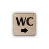 Cedule wc šipka do prava | Piktogram (čtverec)