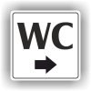 Piktogram - WC ŠIPKA DO PRAVA
