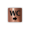 Cedule wc šipka do prava | Piktogram (čtverec)