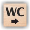 Piktogram - WC ŠIPKA DO PRAVA