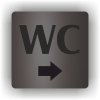 Piktogram - WC ŠIPKA DO PRAVA