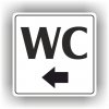 Piktogram - WC ŠIPKA DO LEVA