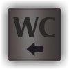 Piktogram - WC ŠIPKA DO LEVA
