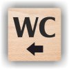 Piktogram - WC ŠIPKA DO LEVA