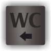 Piktogram - WC ŠIPKA DO LEVA