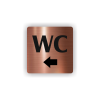 Cedule wc šipka do leva | Piktogram (čtverec)