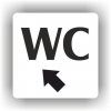Piktogram - WC ŠIPKA V LEVO NAHORŮ