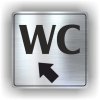 Piktogram - WC ŠIPKA V LEVO NAHORŮ