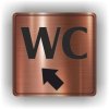 Piktogram - WC ŠIPKA V LEVO NAHORŮ