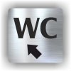 Piktogram - WC ŠIPKA V LEVO NAHORŮ