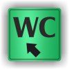 Cedule wc šipka v levo nahorů – plast (piktogram)