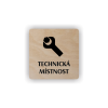 Cedule technická místnost klíč | Piktogram (čtverec)