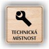 Cedule technická místnost – plast (piktogram)