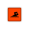 Cedule bazén | Piktogram (čtverec)