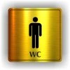 Cedule wc muži – plast (piktogram)