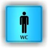 Cedule wc muži – plast (piktogram)