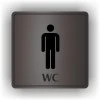 Cedule wc muži – plast (piktogram)