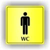 Cedule wc muži – plast (piktogram)