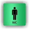 Cedule wc muži – plast (piktogram)