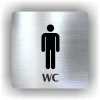 Cedule wc muži – plast (piktogram)