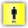 Cedule wc muži – plast (piktogram)