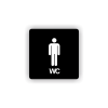 Cedule wc muži | Piktogram (čtverec)