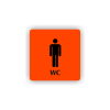 Cedule wc muži | Piktogram (čtverec)