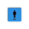 Cedule wc muži | Piktogram (čtverec)