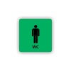 Cedule wc muži | Piktogram (čtverec)