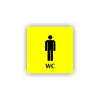 Cedule wc muži | Piktogram (čtverec)