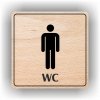 Cedule wc muži – plast (piktogram)