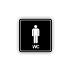 Cedule wc muži | Piktogram (čtverec)