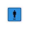 Cedule wc muži | Piktogram (čtverec)
