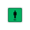 Cedule wc muži | Piktogram (čtverec)