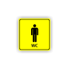 Cedule wc muži | Piktogram (čtverec)