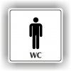 Cedule wc muži – plast (piktogram)