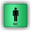 Cedule wc muži – plast (piktogram)