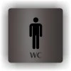 Cedule wc muži – plast (piktogram)