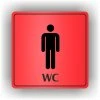 Cedule wc muži – plast (piktogram)