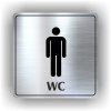 Cedule wc muži – plast (piktogram)