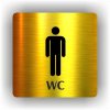 Cedule wc muži – plast (piktogram)