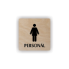 Cedule ženy personál | Piktogram (čtverec)
