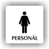 Cedule ženy personál – plast (piktogram)