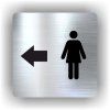 Cedule ženy v levo – plast (piktogram)