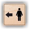 Cedule ženy v levo – plast (piktogram)