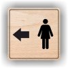 Piktogram - ŽENY V LEVO