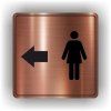 Cedule ženy v levo – plast (piktogram)